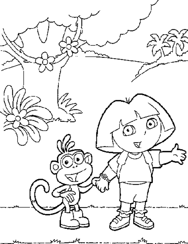 coloring pages for girls hello kitty. Dora Coloring Pages